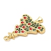 Rack Plating Brass Pave Cubic Zirconia Pendants X-KK-R150-08G-01-3