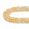 Frosted Transparent Glass Beads Strands FGLA-M002-01G-3