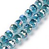 Electroplate Transparent Glass Beads Strands EGLA-H101-03B-1