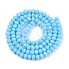 Electroplate Opaque Solid Color Glass Beads Strands EGLA-A044-P4mm-L08-3