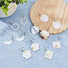 6 Pairs 6 Style Natural Shell Geometry Dangle Earrings EJEW-FI0001-79-5