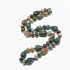 Natural Indian Agate Beaded Necklaces NJEW-S389-11-1
