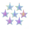 Ion Plating(IP) 201 Stainless Steel Filigree Pendants STAS-T057-02-1