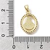 Brass Micro Pave Cubic Zirconia Pendants KK-P336-01D-G-3