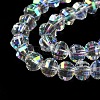 Transparent Electroplate Glass Beads Strands X-GLAA-Q099-C01-14-1-4