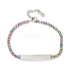 304 Stainless Steel Rhinestone Cup Chain Bracelets BJEW-G753-02P-01-4