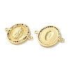 Rack Plating Brass Cubic Zirconia Virgin Mary Oval Connector Charms KK-C084-35B-G-2