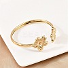 304 Stainless Steel Cuff Bangles for Women BJEW-A147-01A-G-3