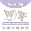 180Pcs 6 Colors Butterfly Resin Cabochons MRMJ-HY0002-51-2