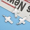 Tarnish Resistant Cross 304 Stainless Steel Surface Pendants LS-STAS-D146-03-6