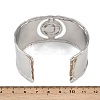 Moon 304 Stainless Steel Cuff Bangles LS-BJEW-B157-01PG-3