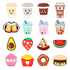 15Pcs 15 Styles Food Silicone Focal Beads SIL-TA0001-87-1