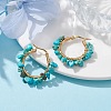 Natural Dyed Howlite Hoop Earring EJEW-JE05709-04-2