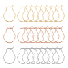 304 Stainless Steel Hoop Earring Findings Kidney Ear Wires STAS-UN0012-43-1
