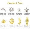 15Pcs 15 Styles Ocean Theme Alloy Pendants FIND-YW0005-11-2