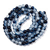 Crackle Baking Paint Imitation Jade Glass Beads Strands DGLA-T003-6mm-15-3