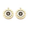 304 Stainless Steel Enamel Pendants STAS-Q111-10G-01-1