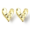 Rack Plating Brass Heart Stud Earrings EJEW-D055-21G-1