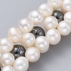 Non-Magnetic Synthetic Hematite Beads Bracelets BJEW-JB04605-3