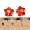 Electroplate and Golden Metal Enlaced Glass Beads EGLA-T029-02C-3