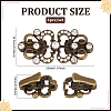 4Pcs Flower Alloy & Glass Cardigan Clips AJEW-PH0006-66AB-2