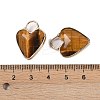 Natural Tiger Eye Faceted Pendans KK-L218-005G-01-3