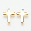 Brass Tiny Cross Charms KK-Q735-301G-1