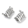 Rack Plating Brass Micro Pave Cubic Zirconia Beads KK-Z071-38P-2