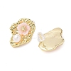 Flower Natural Pearl Stud Earrings EJEW-L286-10G-2