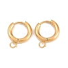 316 Stainless Steel Huggie Hoop Earring Findings X-EJEW-B158-01A-G-1