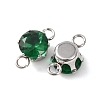 304 Stainless Steel Micro Pave Cubic Zirconia Connector Charms STAS-H240-50P-05-2