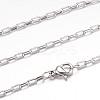304 Stainless Steel Box Chain Necklaces STAS-G083-53P-1