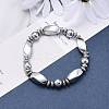 Non-magnetic Synthetic Hematite Stretchy Bracelets LS-BJEW-K001-03A-4