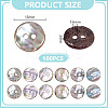 100Pcs Natural Paua Shell Buttons BUTT-GA0001-33-2