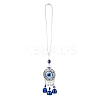 Evil Eye Alloy Lampwork Pendant Decorations LS-HJEW-M005-02E-AS-1