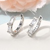 Brass Pave Cubic Zirconia Hoop Earrings EJEW-G471-09P-01-1