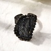 Natural Smoky Quartz Irregular Nugget Open Cuff Rings G-A278-03AB-03-2