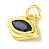 Rack Plating Brass Micro Pave Cubic Zirconia Charms KK-F881-04G-03-2