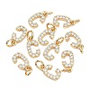 SHEGRACE Brass Micro Pave Clear Cubic Zirconia Pendants XGRQ29929-394G-C-1