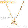 1pc Brass Chain & 304 Stainless Steel Letter Pendant Necklaces NJEW-LP0001-40M-G-2