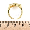 Brass Micro Pave Cubic Zirconia Cuff Rings for Women RJEW-F196-03G-5