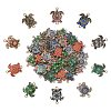 60Pcs 10 Colors Printed Alloy Connector Charms ENAM-CJ0005-63-3