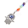 Chakra Glass Dowsing Pendulum Pendants PALLOY-JF01064-2