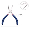 Set of 3 Jewelry Making Supplies Craft DIY Pliers Tool Set Flat Nosed Round Nosed Wire Cutter Pliers Blue TOOL-YW0001-07-5