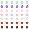 10Pcs Star with Bowknot Glass Pendants PALLOY-YW00059-01-2