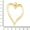 Heart Rack Plating Brass Big Pendants KK-Z067-10G-3