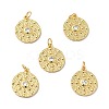 Rack Plating Brass Micro Pave Clear Cubic Zirconia Pendants LS-KK-H431-21G-4