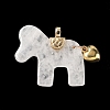 Natural Quartz Crystal Carved Pendants G-C274-02K-2