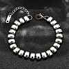 304 Stainless Steel Rectangle Link Chain Braceletes for Women BJEW-R022-01P-1