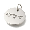 Anti-Tarnish 304 Stainless Steel Pendants STAS-M074-02J-P-2